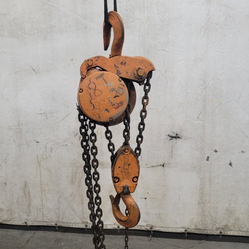 YALE 8 TON MANUAL CHAIN HOIST MIL-H-904E TYPE C PART NO 515544 30' LIFT 18' PULL - Picture 9 of 13