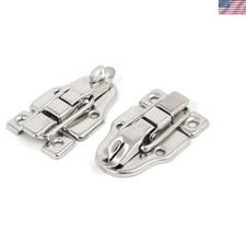Metal Toggle Latch Pack of 2 - Durable Spring Loaded Lock for Boxes Cases