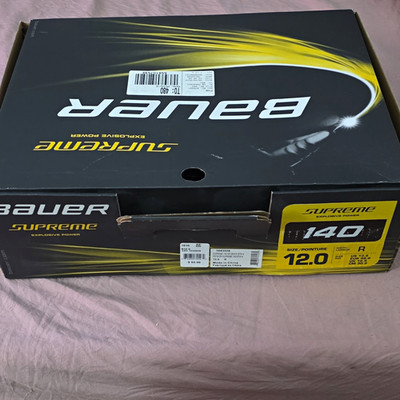Bauer Supreme 140 Senior Ice Hockey Skates Size 12 TUUK Lightspeed Pro Black