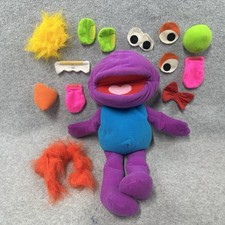 Jim Henson Muppet Workshop Plush Puppet N Parts 15 Purple Blue 1993 Playskool