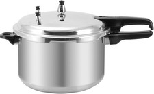 12 Quart Pressure Cooker Aluminum Pressure Canner with Rack for Steaming Silver