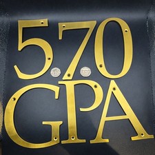 House Number, letters, Brass 14cm large