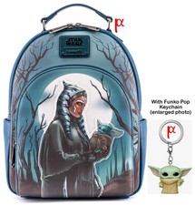 Loungefly Star Wars Ahsoka Tano & Grogu Backpack Exclusive & Funko Pop Keychain