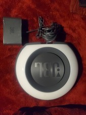 JBL Horizon Bluetooth Alarm Clock FM Radio Speaker Black Ambient Light TESTED