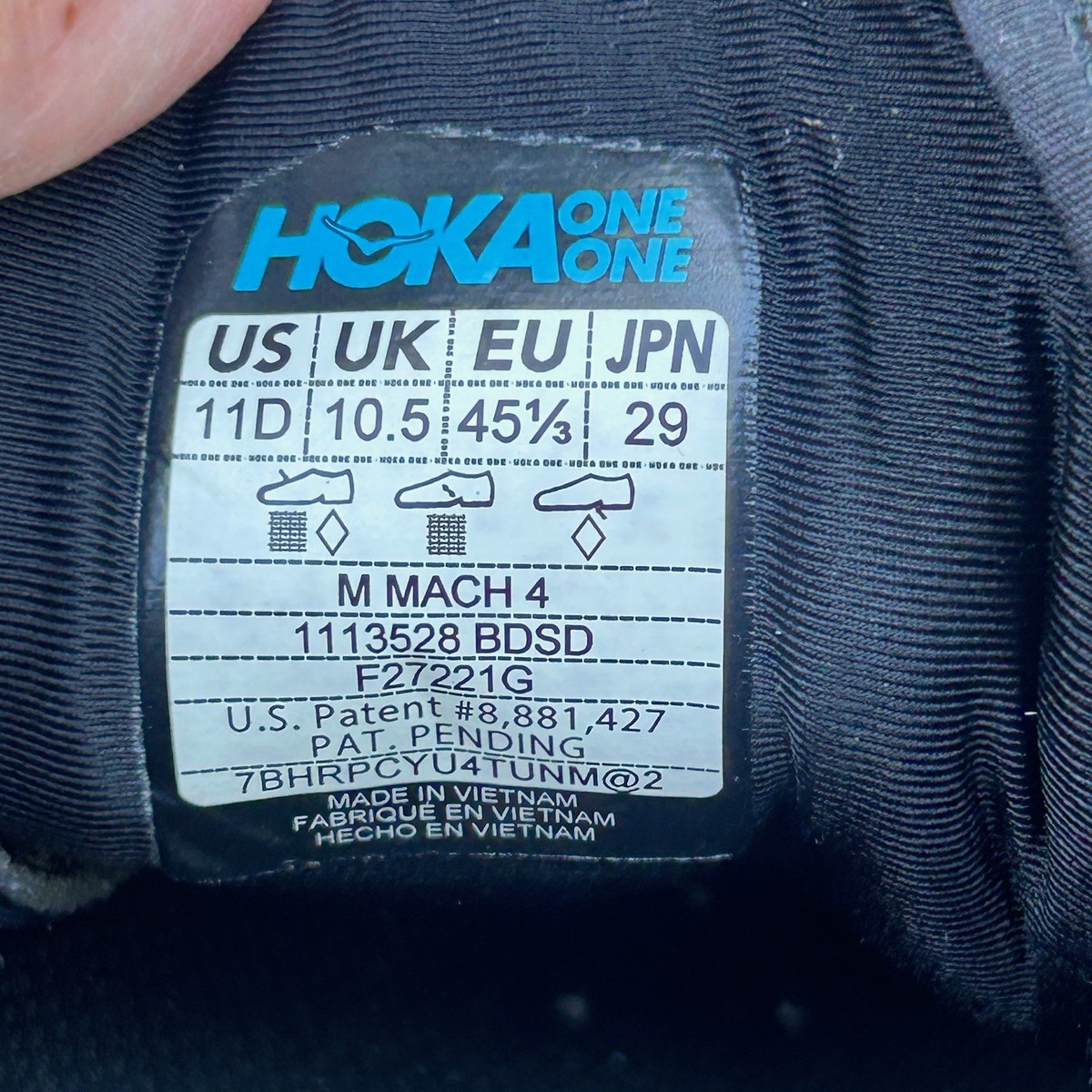 Hoka One One Men\'s Profly Mach 4 Black 1113528 BDSD Running Sneakers Size 11D Cut in half: Hoka Mach 4 Review | RunRepeat main image 3