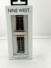 Nine West Silicone Link Apple Watch Band Black Rose Gold 42/44/45mm/Ultra 2- New