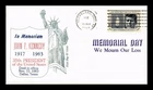 DR JIM STAMPS US COVER PRESIDENT KENNEDY MEMORIAL DAY FDC KHOL KRAFT CACHET