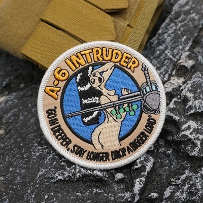 PATCH USA   A-6 INTRUDER AVIATION NAVY USN VIETNAM PIN-UP BESTICKT KLETTVERSCHLUSS 