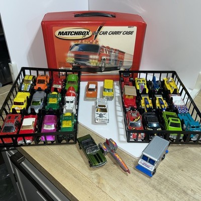 Vintage Lot Of Matchbox Hot Wheels Yatming ERTL  Cars With Case 30 Cars