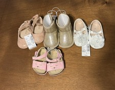 Lot Of 6 Pairs Of Children  s Place 3-6/ 0-3 Month Baby Girl Shoes