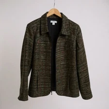 Cj Banks Womens Vintage  Multicolor Zip Up 2X Long Sleeve