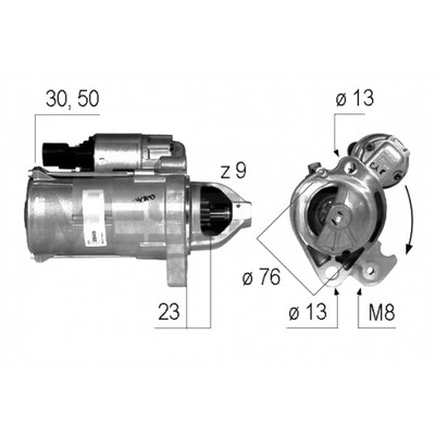 Starter Motor EM255G 077 911 023 C 25-3285 CST15118GS CS 985 D7G6 254890H