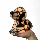 Vintage Tiffany Style stained glass dog lamp Dalmatian