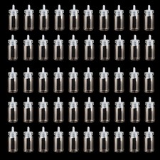 50Pcs Mini Glass Bottles with Cork Lids, 11 x 22mm 1ml Tiny Glass Jars, Wishi...