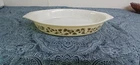 Vintage PYREX #043 Golden Leaf Acorn 1.5 Qt Oval Casserole Dish USA