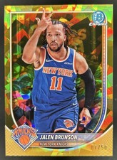 2025 Bowman Sapphire Jalen Brunson Chrome Gold Refractor #/50 Knicks