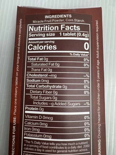 mberry Miracle Fruit Tablets Single Pack 10 Tablets Sour into Sweet August 2024