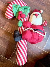 Vintage International Silver Co 1993 Santa on Candy Cane Christmas Plush 21"