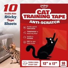 Invisible Cat Scratch Protector   10 XL Double-Sided Tape Sheets for Safe Use
