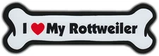 Dog Bone Magnet: I Love My Rottweiler | For Cars, Refrigerators, More