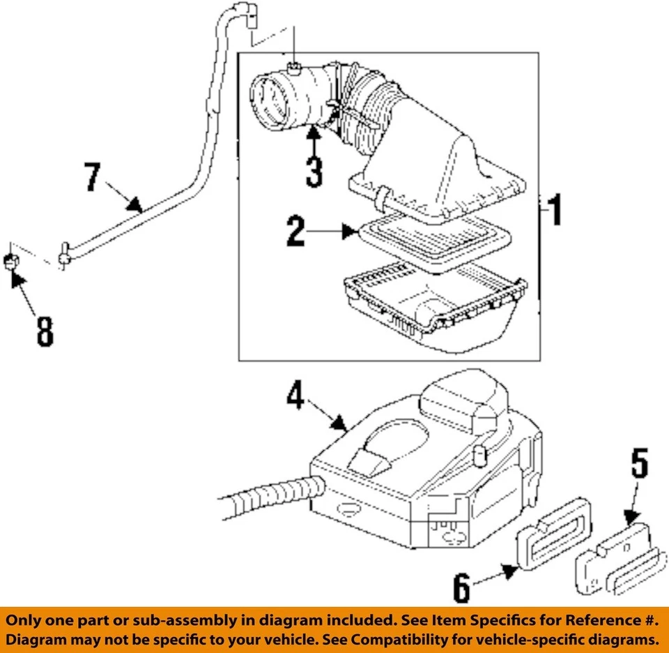 Used Air Cleaner Assembly fits: 1998 Cadillac Deville  Grade A - Image 3 of 4