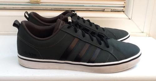 Mens ADIDAS Army Green Olive Green With Black Stripes Casual Trainers UK Size 9 - Picture 3 of 9