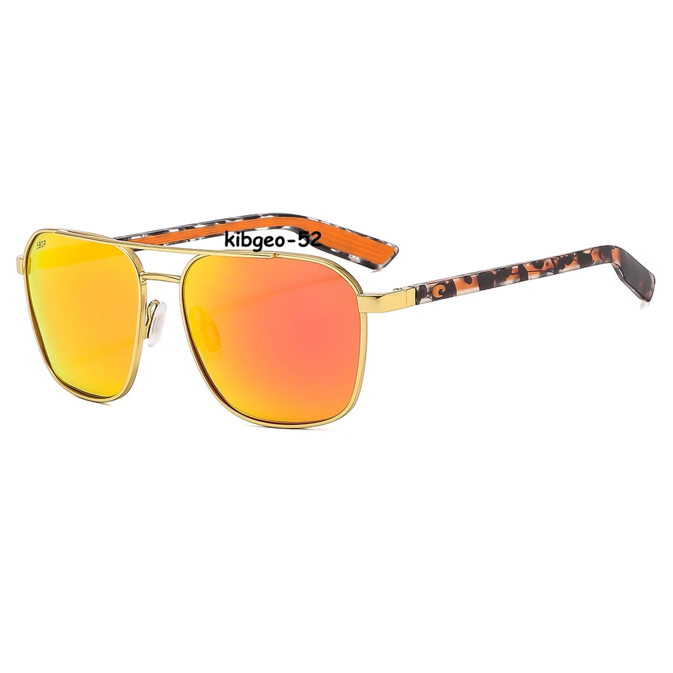 Gafas de sol Costa Del Mar Wader marco dorado espejo rojo 580P lentes polarizadas Foto 3 de 3