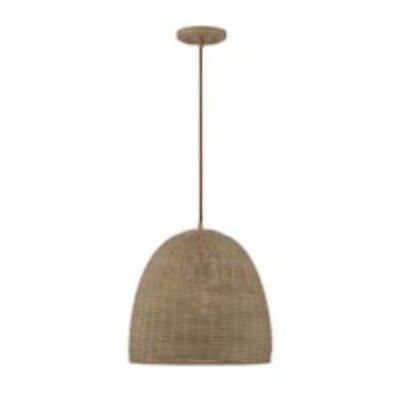 Savoy house M70107NWIC Meridian 1-Light Natural Shaded Pendant Light