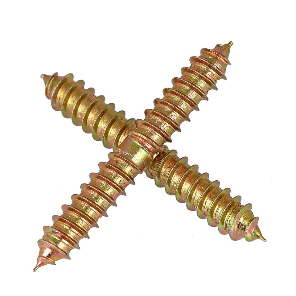 Double Ended Dowel Screw Wood Threaded Self Tapping Rod Bar Bolts Stud ...