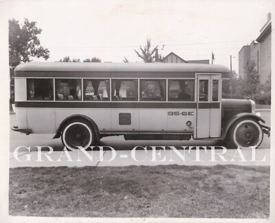 ORIGINAL 1928 DSR DEPARTMENT OF STREET RAILWAYS COACH BUS PHOTO 95-6E DETROIT MI