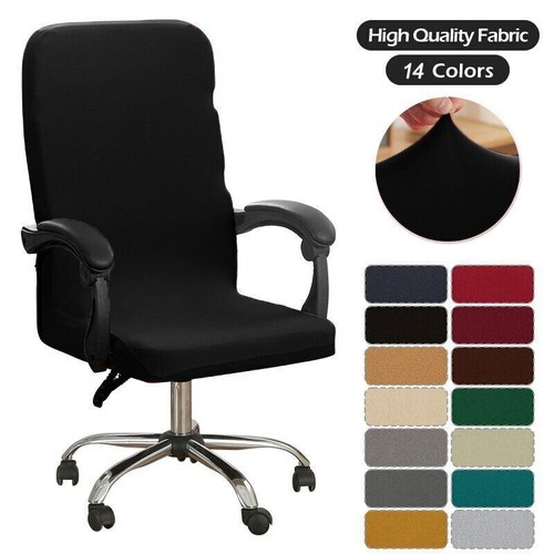 Office Chair Cover Stretch Protector Arms Solid Color Computer Chair Slipcovers
