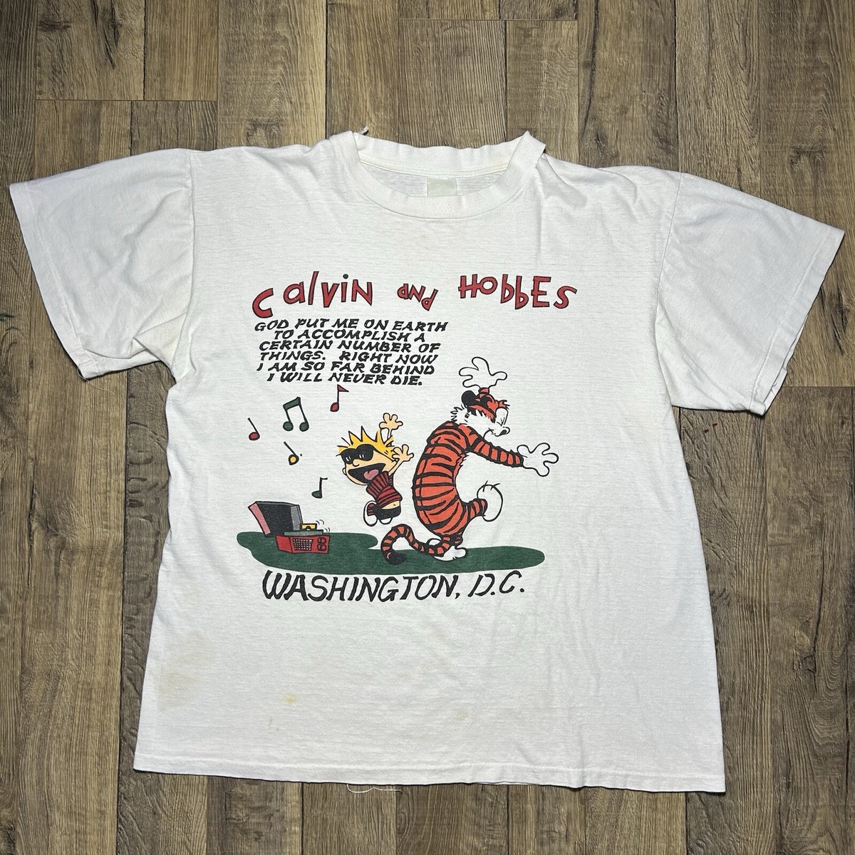 Vintage 90s Calvin And Hobbes Comic Strip Grateful Dead Lot T 