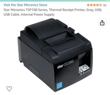Star Micronics TSP100III Thermal Printer - Black-2 Printer Bundle Package