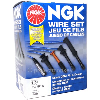 NGK (9136) NX96 Wire Set - Ignition Wire Set For Noise Suppression & Reliable Spark