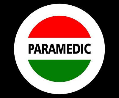 #5298 (2) 1.5'' Paramedic Sticker Decal Helmet Hard Hat Fully LAMINATED 