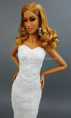 White Basic Evening Gown Dress Outfit Tyler Sydney Brenda Gene Alex Tonner Deva