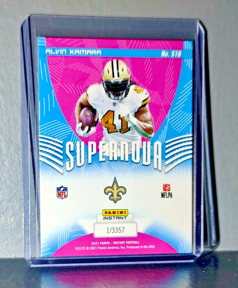Alvin Kamara 2021 Panini NFL Instant Supernova #16 Football Card 1 of 3357 - Image 2 of 2