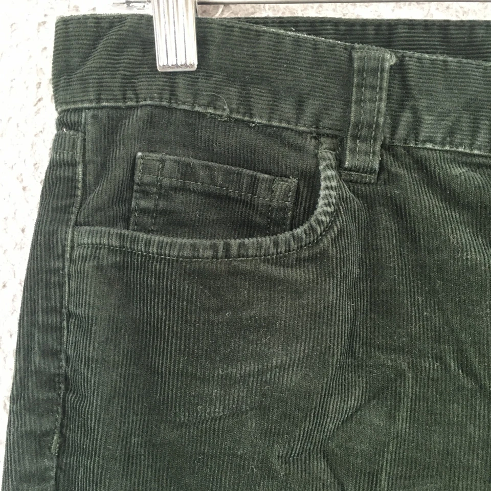 Pantalones de pierna cónica J.Crew para mujer 28S (real 31X26) verde pana cremallera elástica Foto 4 de 4