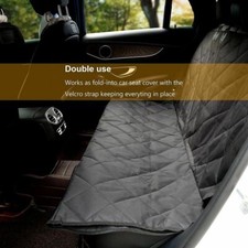 Luxury Black Rear Car Seat Cover For Dogs Waterproof Bench Protector