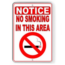 No Smoking In This Area Metal Sign Or Decal 6 SIZES area vaping warning SNS006