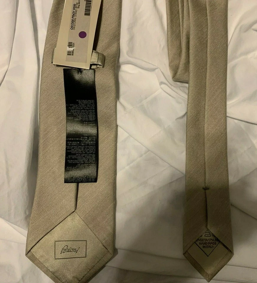 Corbata BRIONI hecha en Italia Corbata de seda/lino tejida Foto 2 de 4