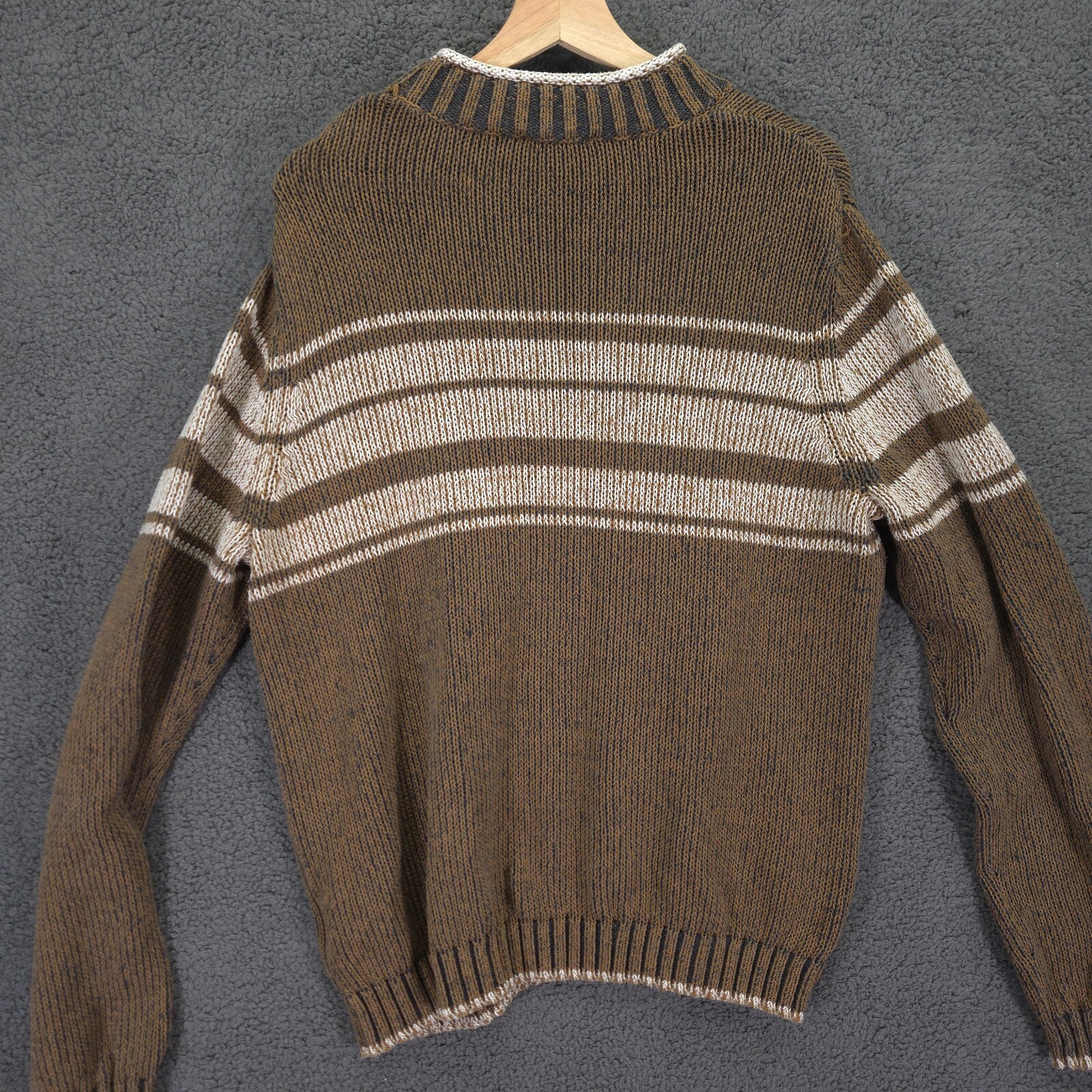 Pendleton  Pullover Striped Sweater XL Brown Whit… - image 7