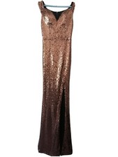 Copper sequin dress