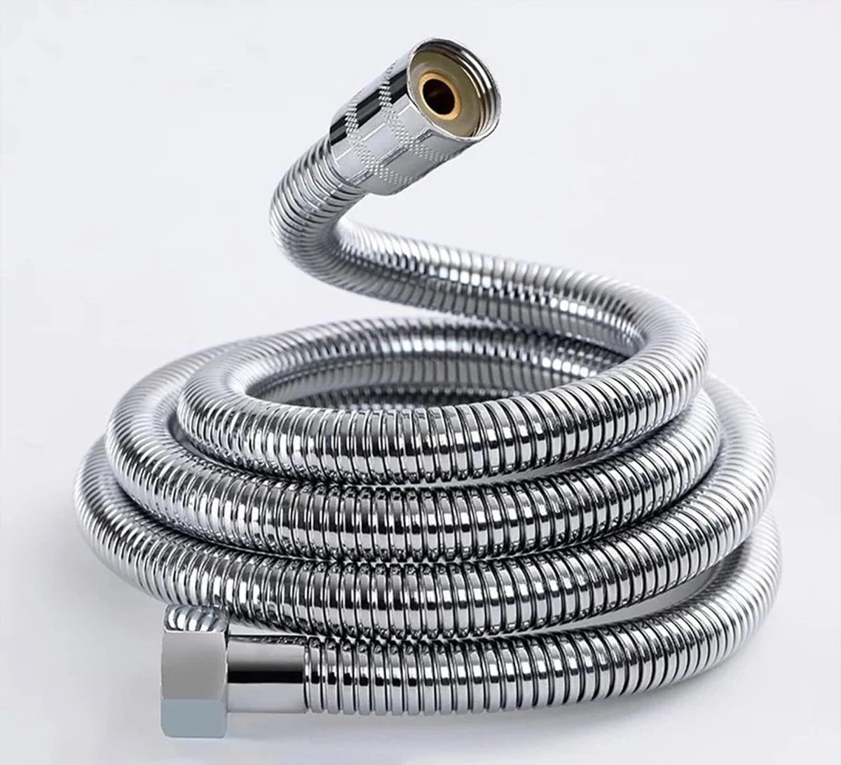Tubo Flessibile Per Doccia A Spirale In PU – 5 M, Anti-allungamento E Anti-esplosione, Salvaspazio, Installazione Senza Attrezzi