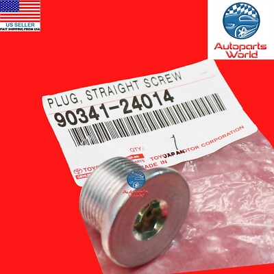 Genuine Toyota Straight Screw Plug 9034124014 / 90341-24014 OEM