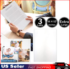 Extra Large Size 3 Lots 11 x 17 INCH Rigid Plastic Protector Sleeve For Poster