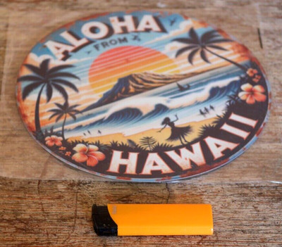 RETRO VINTAGE SCHILD ''ALOHA HAWAII'',  Durchmesser circa 20cm