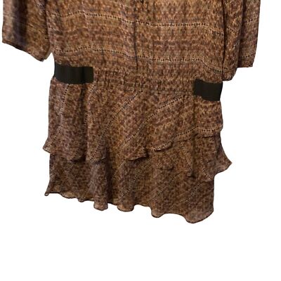 zara brown ruffle dress SHORT SATIN DRESS WITH RUFFLES - Brown