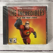 THE INCREDIBLES PC-CD ROM PRINT STUDIO WALT DISNEY PIXAR COMPUTER SOFTWARE new