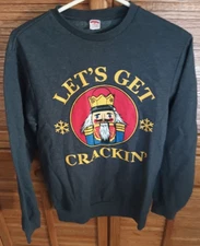Holiday Time Nutcracker Small 34/36 Long Sleeve Shirt Lets Get Crackin Christmas